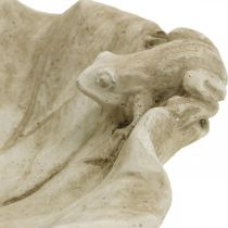 Artikel Vogelbad met kikkers, betonnen tuinfiguur, vogelbad lotusblad B21cm H7cm
