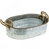 Artikel Sierpot met handvaten, kruidenschaal, arrangement voet zilver, bruin L39/35.5/32 cm H10/8.5/7 cm set van 3