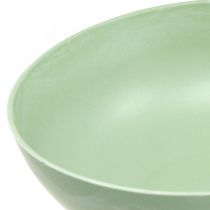 Artikel Sierschaal groen pastel kunststof tafeldecoratie veer Ø20cm