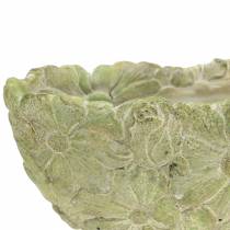 Plantenschaal ovaal groen 22 × 11.5cm H10cm