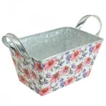 Artikel Jardiniere lente bloembak metalen decoratie 20×12,5×10cm