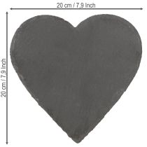 Artikel Leisteen hart decoratie hart leisteen leisteen bord 20cm 5st