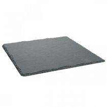 Artikel Leisteen bord vierkant, decoratief dienblad natuursteen 25×25cm 2st