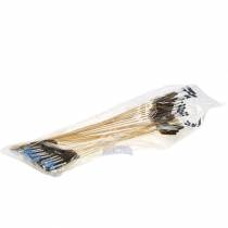 Artikel Decoratieve plug scheepshout wit blauw naturel 8cm H37cm 24 st