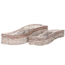 Artikel Langwerpige wilgenplantenbak met folie, decoratieve schaal, 45 cm, 1 set