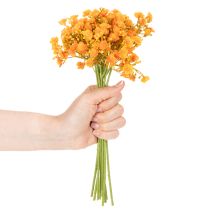 Artikel Kunstmatige gipskruidtakjes van oranje voor bloemstukken, 30 cm, 10 stuks