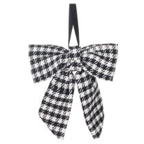 Artikel Stoffen strik met broche en ophanglus, geruit, 24 cm, 2 stuks