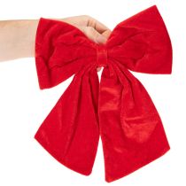 Artikel Rode decoratieve strik als kerstversiering, 28 cm, 3 stuks