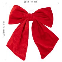 Artikel Rode decoratieve strik als kerstversiering, 28 cm, 3 stuks