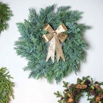 Artikel Strik om op te hangen, kerstboomversieringen, gouden metalen decoratie, antieke look H23cm B16cm