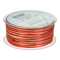 Artikel Lint cadeaulint gestrand lint rood goud 3mm 100m