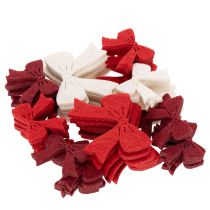Artikel Decoratieve strikjesmix, kerstversiering en knutselspullen, 5 cm, 48 stuks