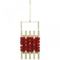 Artikel Decoratieve slee houten kerstslee L30×B14.5×H9.5cm