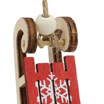 Artikel Slee om op te hangen rood 4cm 12 st