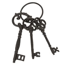 Artikel Decoratieve sleutelring, antiek sleutelontwerp, als nostalgisch woonaccessoire, 27 cm