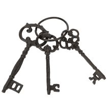 Artikel Decoratieve sleutelring, antiek sleutelontwerp, als nostalgisch woonaccessoire, 27 cm