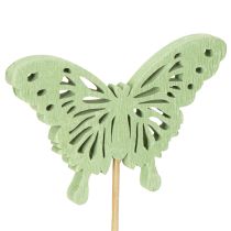 Artikel Decoratieve vlinders op stokjes voor creatieve en seizoensgebonden decoratie, 8 cm, 16 stuks
