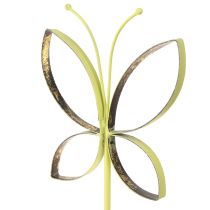 Artikel Vlinder Metalen Decoratiestandaard Groen Goud H29cm 2 st