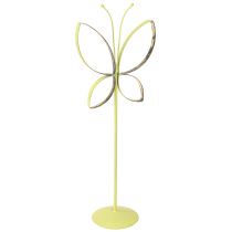 Artikel Vlinder metalen decoratie lente groen goud H35cm 2 st