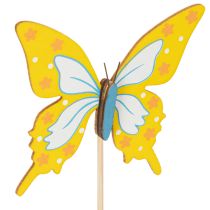 Artikel Bloemenprikkers, knutselspullen, vlindermotief voor het versieren van cadeauverpakkingen, 28,5 cm, 12 stuks