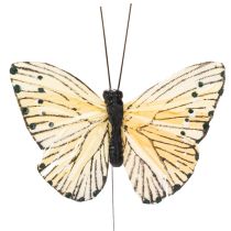 Artikel Decoratieve vlinders op draad voor kleurrijke tafeldecoraties, 7 cm, 12 stuks