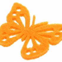Vilten vlindertafeldecoratie Assorti 3,5 x 4,5 cm 54 stuks Verschillende kleuren