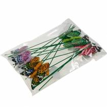 Artikel Decoratieve vlinder op een stokje bloemplug lentedecoratie 16 stuks