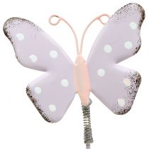 Bloemplug vlinder pastel 24cm 12st
