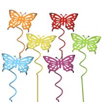 Artikel Bloem vlinder kleurrijk 22cm 12st