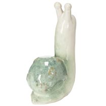 Artikel Keramische decoratieve slakfiguur voor stijlvolle woonomgevingen en betoverende tafeldecoraties, 16 cm