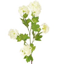 Artikel Sneeuwbal Kunstmatige Viburnum Tak Witte Bloemen L90cm