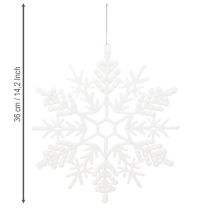 Artikel Sneeuwvlokdecoratie om op te hangen winterdecoratie wit 30cm 3 stuks