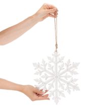 Artikel Grote decoratieve sneeuwvlok, hangende decoratie, 30 cm