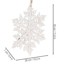 Artikel Grote decoratieve sneeuwvlok, hangende decoratie, 30 cm