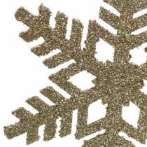 Artikel Decoratieve plug sneeuwvlok glitter Ø8/10cm 18 st