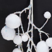 Artikel Sneeuwvlok decoratie takken om op te hangen glitter 30cm 2st