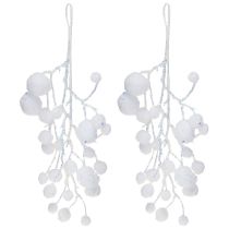 Artikel Sneeuwvlok decoratie takken om op te hangen glitter 30cm 2st