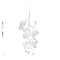 Artikel Sneeuwvlok decoratie takken om op te hangen glitter 30cm 2st