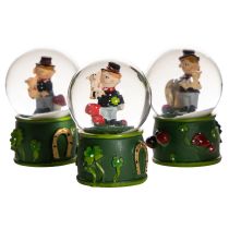 Artikel Gelukbrengende sneeuwbol met schoorsteenvegerfiguur, 4 cm, 3 stuks