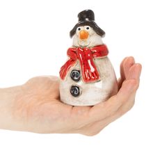 Artikel Sneeuwpopfiguurtje met rode sjaal, kerstdecoratie, 10 cm