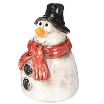 Artikel Sneeuwpopfiguurtje met rode sjaal, kerstdecoratie, 10 cm