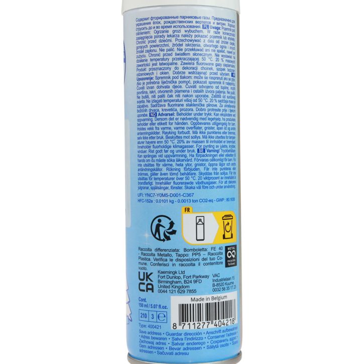 Artikel Sneeuwspray, kunstmatige sneeuw, winterdecoratie, 150 ml