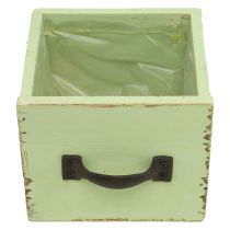 Artikel Plantenbak lichtgroen shabby chic 12,5×12,5×10cm