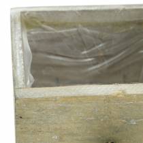 Plantenbak houten lade antiek voor beplanting 15/12 / 9cm 3st