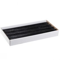 Artikel Zwarte kaarsen effen gekleurde stokkaarsen 34x300mm 4 st