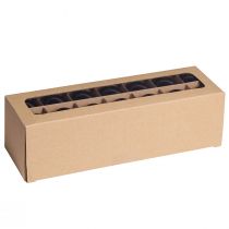 Artikel Zwarte kerstballen boomballen glas Ø4cm 24 st