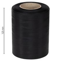 Artikel Zwart kranslint 125mm 25m - Elegant rouwlint voor bloemisterij en decoratie, acetaatlint