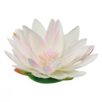 Artikel Drijvende waterlelies kunsttafeldecoratie wit, roze Ø15cm 2 stuks