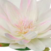 Artikel Drijvende waterlelies kunsttafeldecoratie wit, roze Ø15cm 2 stuks