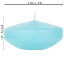 Artikel Drijvende kaars, rond van vorm, voor feestelijke decoraties en evenementen, vijver- en tafeldecoratie, 8 cm, 8 stuks